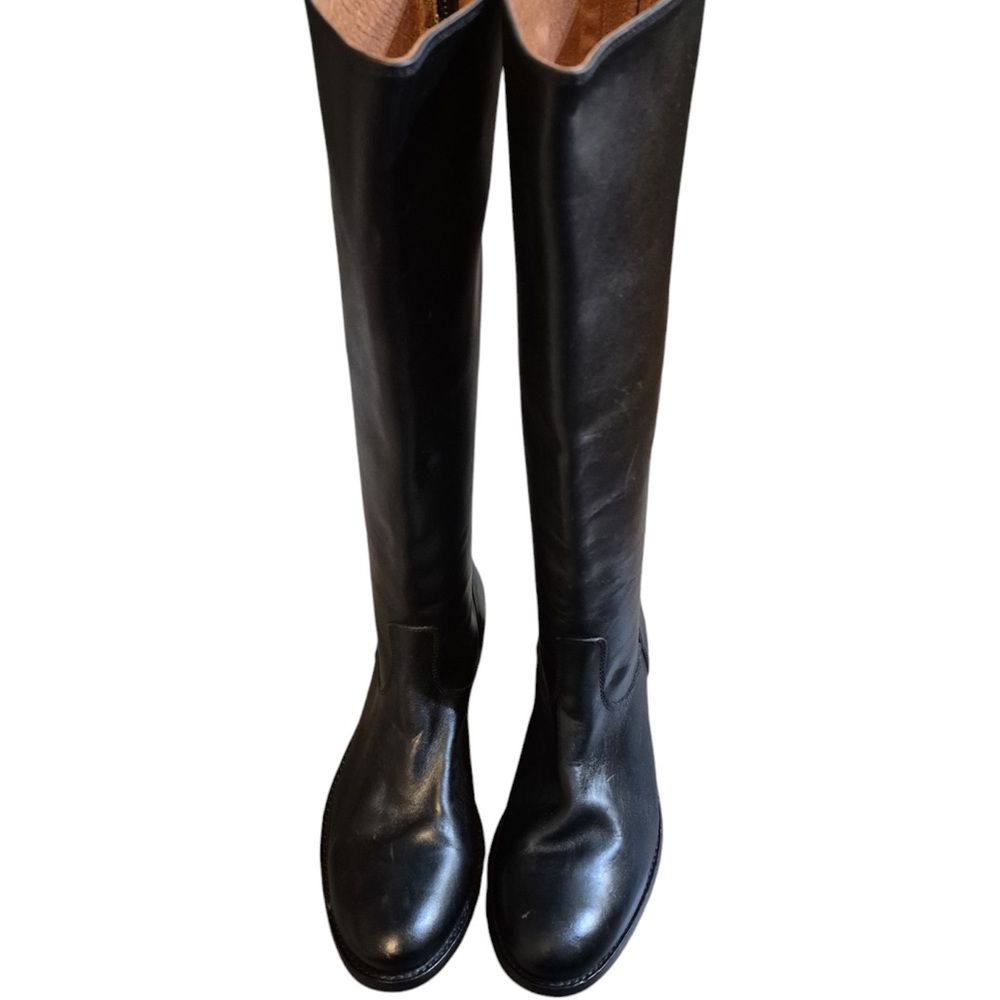 FRYE TALL BLACK LEATHER BOOTS - Picture 5 of 7